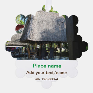 water ocean beach photo add name text place summer tree decoration card