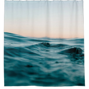 Water ocean wave beach sea nature shower curtain