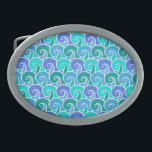 Water Ocean Waves in Blue Nautical Beach Pattern Belt Buckle<br><div class="desc">This pretty ocean-inspired pattern shows water waves in varying shades of blue and teal green. It's for anyone who loves the sea. This nautical pattern is seamlessly tiled and can be "customised" and made bigger or smaller on the product. These beautiful, swirling waves of water will make you want to...</div>