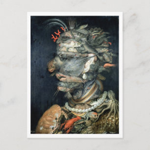 Water, (oil on canvas), Arcimboldo, Giuseppe Postcard