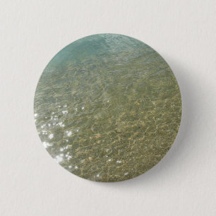 Water on the Beach I Abstract Nature Photography 6 Cm Round Badge