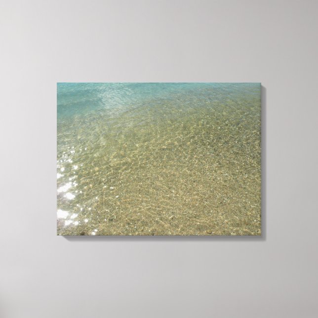 Water on the Beach I Abstract Nature Photography Canvas Print (Front)