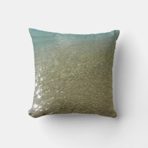 Water on the Beach I Abstract Nature Photography Cushion