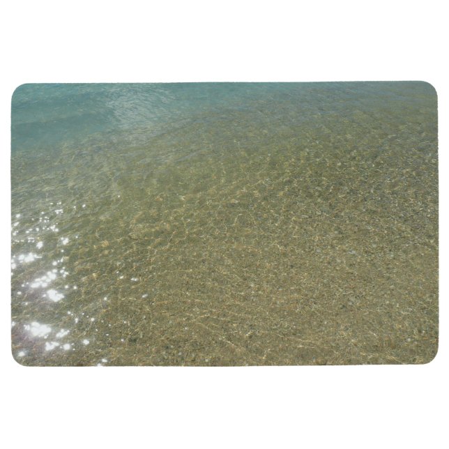 Water on the Beach I Abstract Nature Photography Floor Mat (Front)