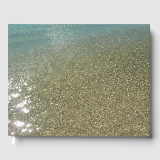 Water on the Beach I Abstract Nature Photography Guest Book (Front)