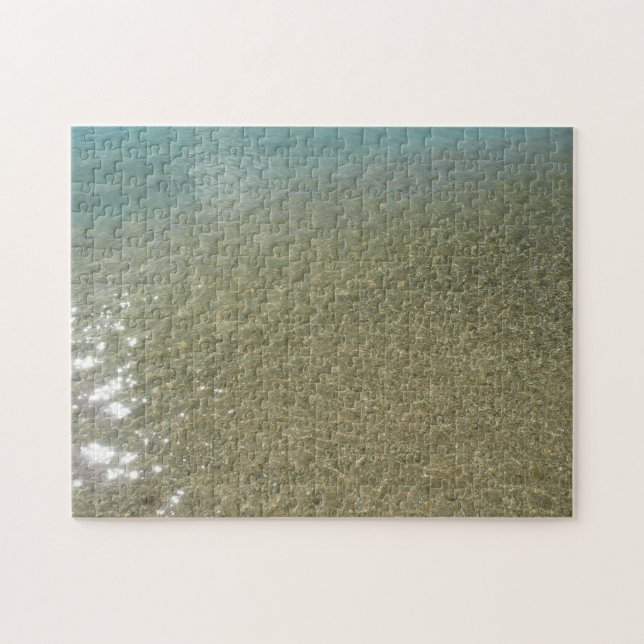 Water on the Beach I Abstract Nature Photography Jigsaw Puzzle (Horizontal)