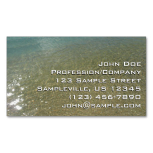 Water on the Beach I Abstract Nature Photography Magnetic Business Card