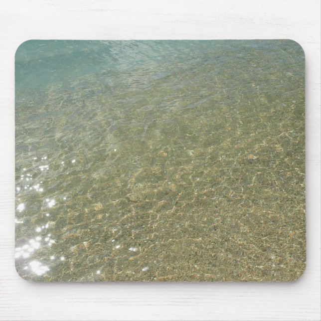 Water on the Beach I Abstract Nature Photography Mouse Pad (Front)