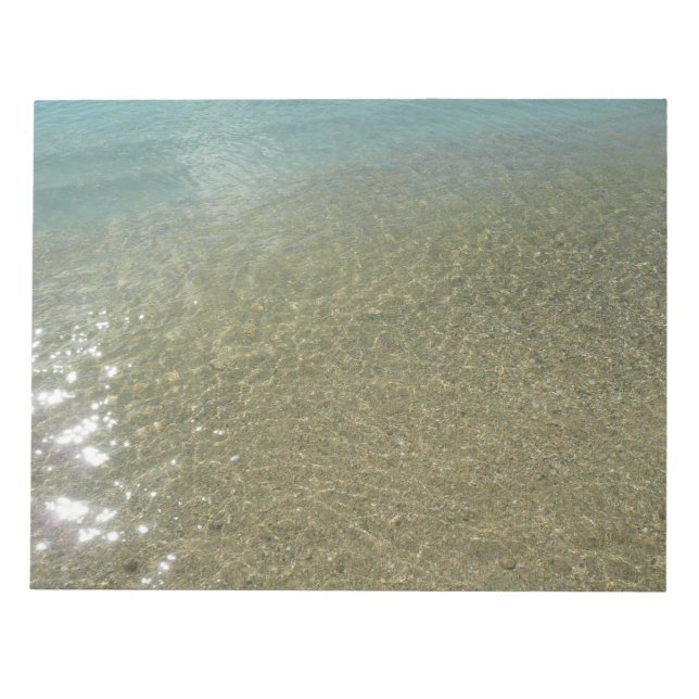 Water on the Beach I Abstract Nature Photography Notepad (Front)
