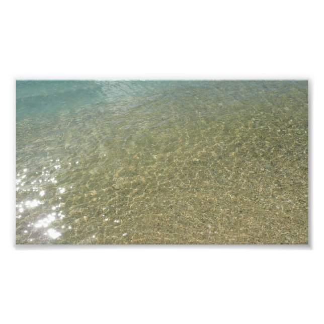 Water on the Beach I Abstract Nature Photography Photo Print (Front)