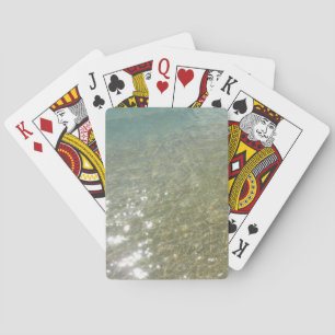 Water on the Beach I Abstract Nature Photography Playing Cards