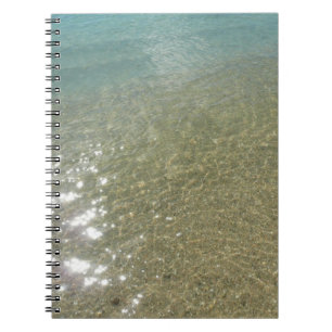 Water on the Beach I Abstract Nature Photography Spiral Notebook