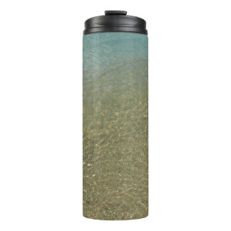 Water on the Beach I Abstract Nature Photography Thermal Tumbler