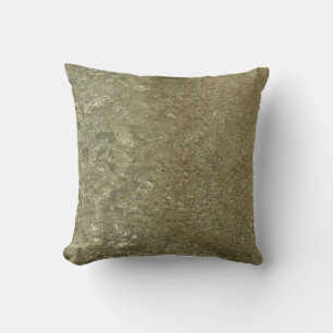 Water on the Beach II Abstract Nature Photography Cushion