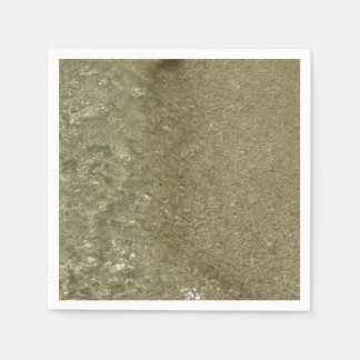 Water on the Beach II Abstract Nature Photography Napkin