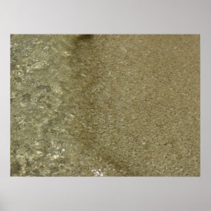 Water on the Beach II Abstract Nature Photography Poster