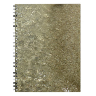 Water on the Beach II Abstract Nature Photography Spiral Notebook