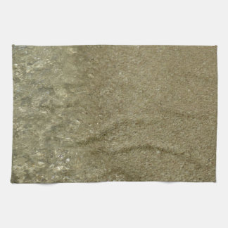 Water on the Beach II Abstract Nature Photography Tea Towel