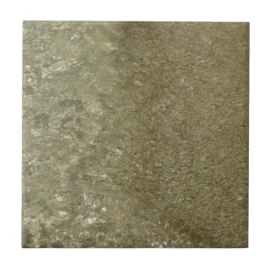 Water on the Beach II Abstract Nature Photography Tile