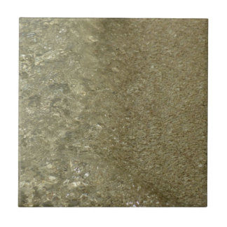 Water on the Beach II Abstract Nature Photography Tile