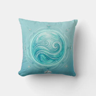 Water Oracle Orb – Flow of Intuition Cushion