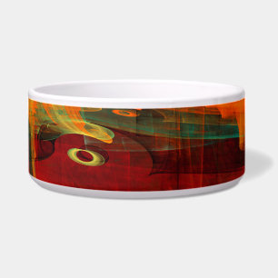 Water Orange Red Blue Modern Abstract Art Pattern