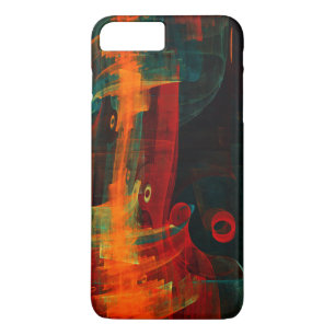 Water Orange Red Blue Modern Abstract Art Pattern Case-Mate iPhone Case