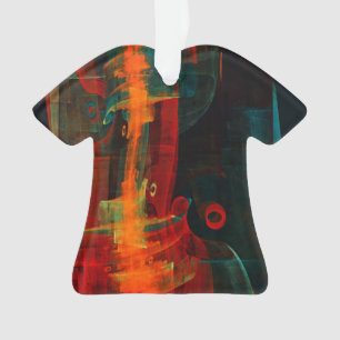 Water Orange Red Blue Modern Abstract Art Pattern Ornament