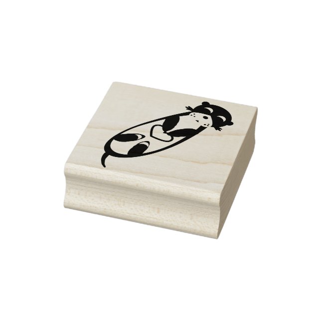 Water Otter with Heart Rubber Stamp (Stamp)