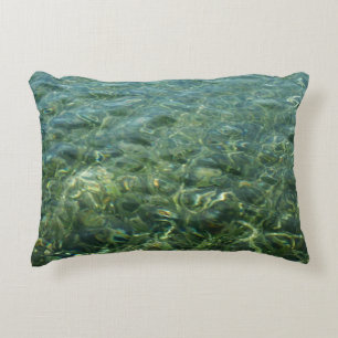 Water over Sea Grass I Caribbean Nature Decorative Cushion