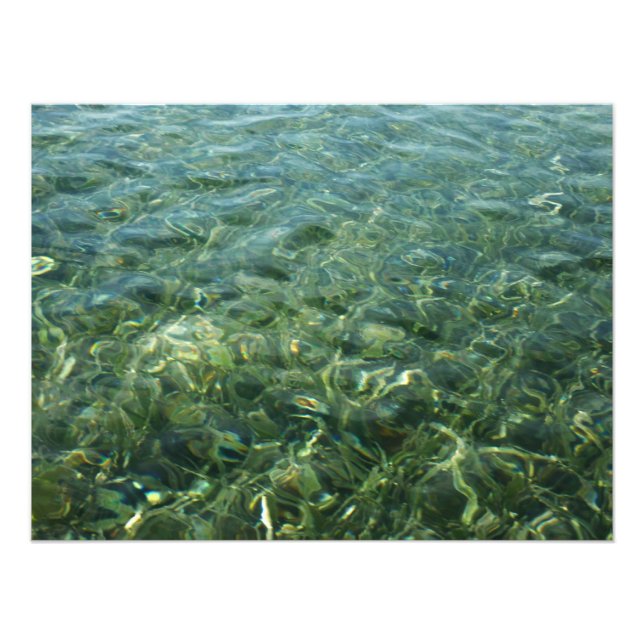 Water over Sea Grass I Caribbean Nature Photo Print (Front)