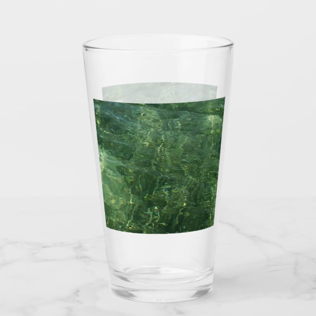 Water over Sea Grass II (Blue and Green) Photo Glass (Front)