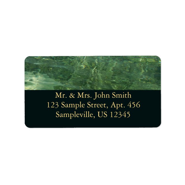 Water over Sea Grass II (Blue and Green) Photo Label (Front)