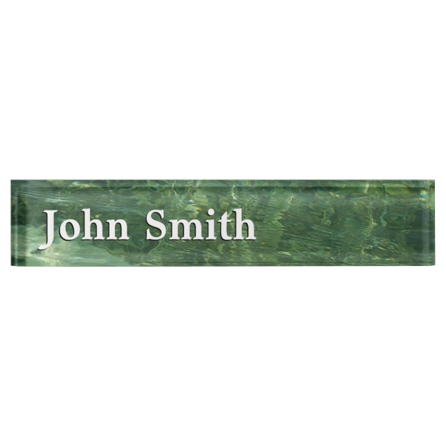 Water over Sea Grass II (Blue and Green) Photo Nameplate (Front)