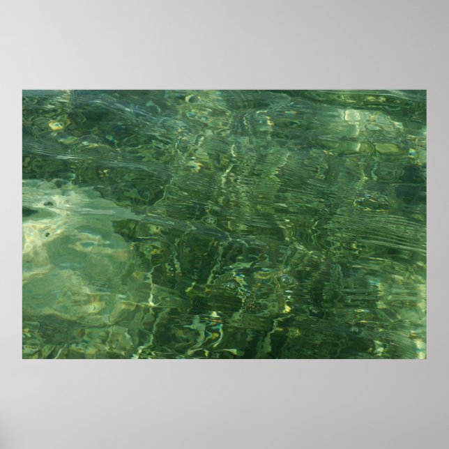 Water over Sea Grass II (Blue and Green) Photo Poster (Front)