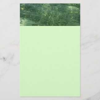 Water over Sea Grass II (Blue and Green) Photo Stationery