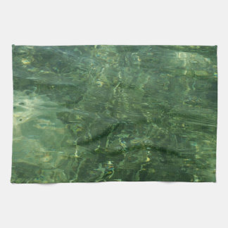 Water over Sea Grass II (Blue and Green) Photo Tea Towel