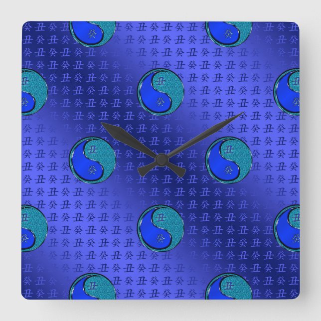 Water Ox Square Wall Clock (Front)