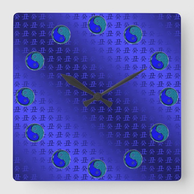 Water Ox Square Wall Clock (Front)