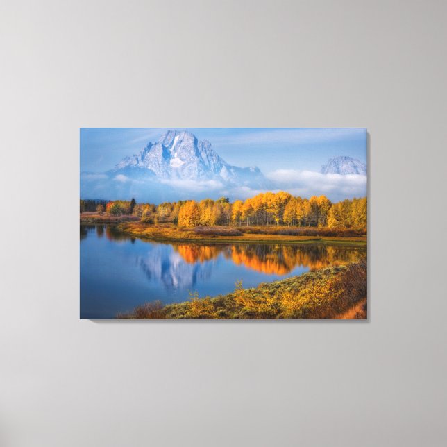 Water | Oxbow Bend Jackson Wyoming Canvas Print (Front)