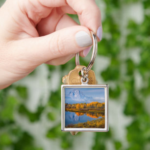 Water   Oxbow Bend Jackson Wyoming Key Ring