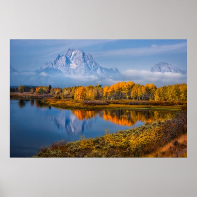 Water | Oxbow Bend Jackson Wyoming Poster (Front)