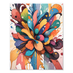 Water paint with floating photo print