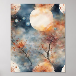 Water paint with floating poster