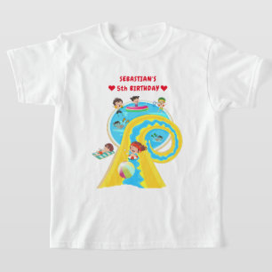 Water Park Summer Pool Waterslide Birthday Party T-Shirt