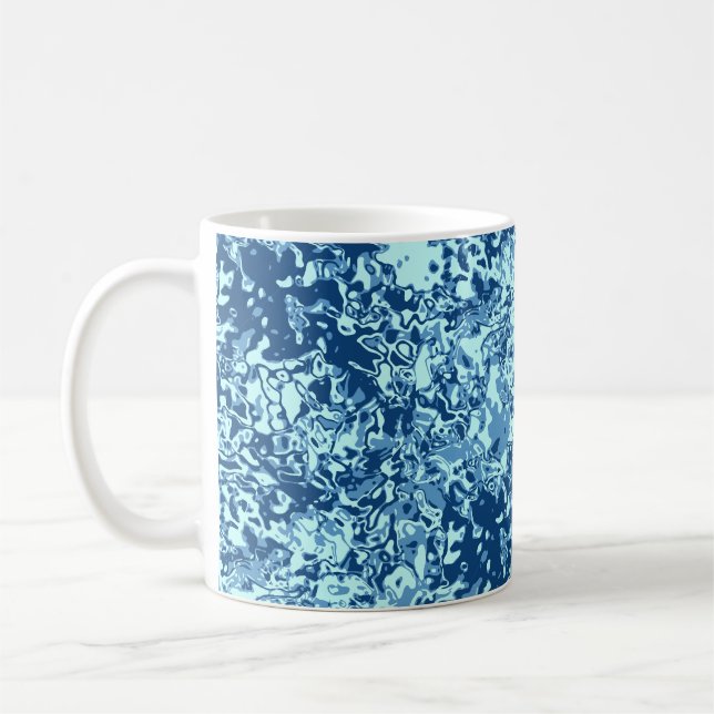 Water pattern No 1 Black BG Coffee Mug (Left)