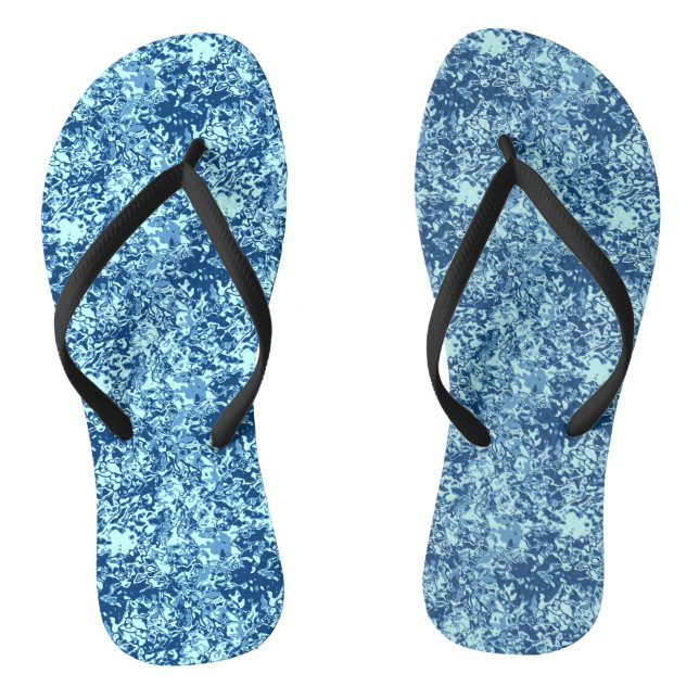 Water pattern No 1 Black BG Jandals (Footbed)