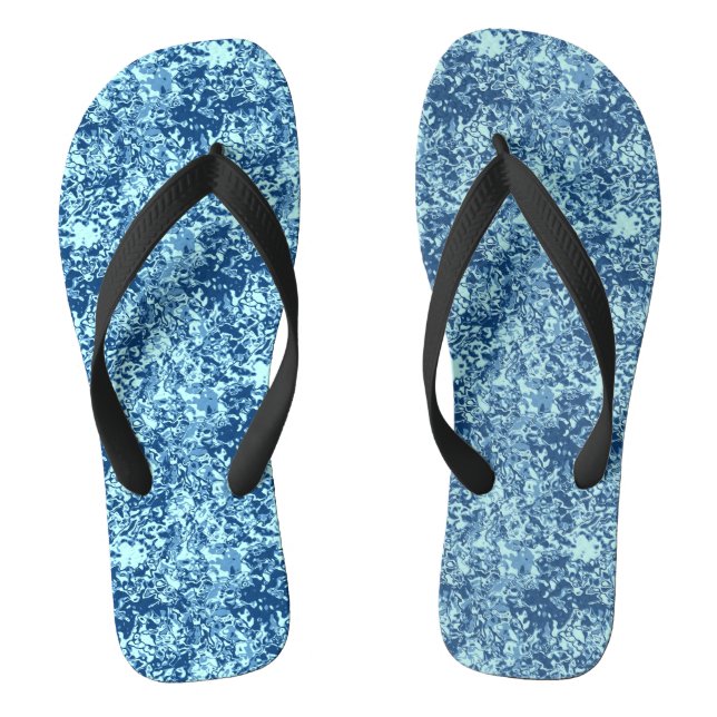 Water pattern No 1 Black BG Jandals (Footbed)