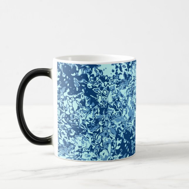 Water pattern No 1 Black BG Magic Mug (Left)