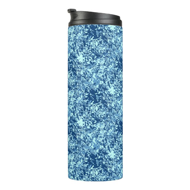 Water pattern No 1 Black BG Thermal Tumbler (Rotated Right)